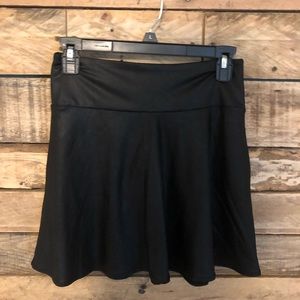 Forever 21 Black Pleather Skater Skirt